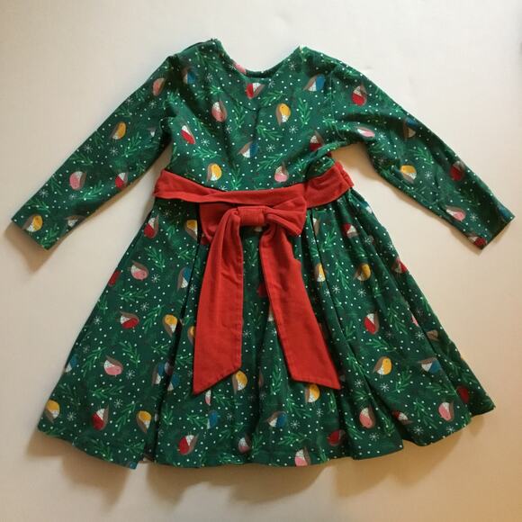 Frugi organic holidays birds party skater dress - Picture 5 of 6